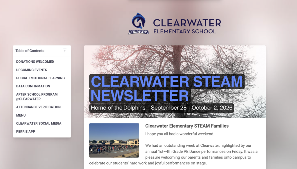 Clearwater Newsletter