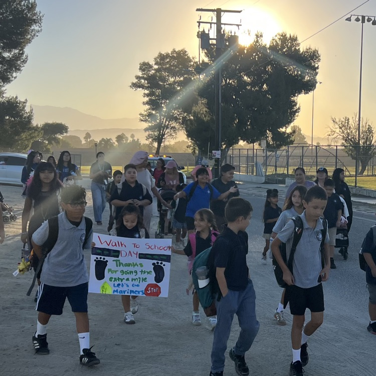 students walking to school