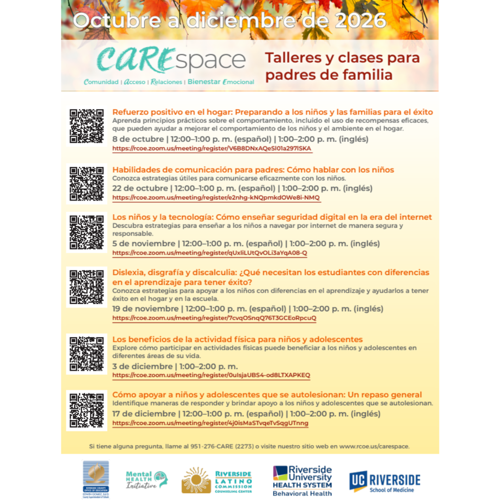 Carespace Parent on line workshops