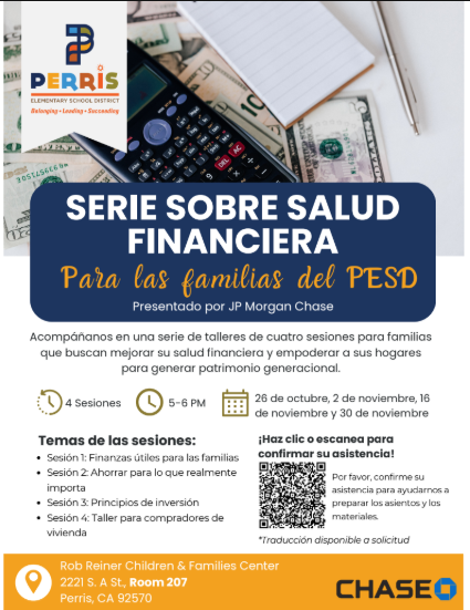 Financial health flyer in Spanish