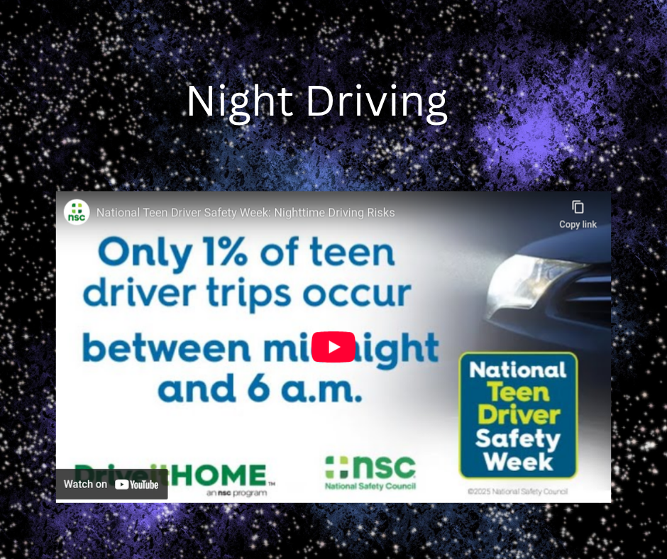 Video on driving at night