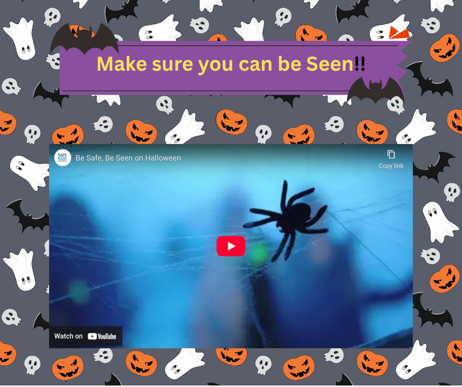 Video on how to be seen while out trick or treating at night