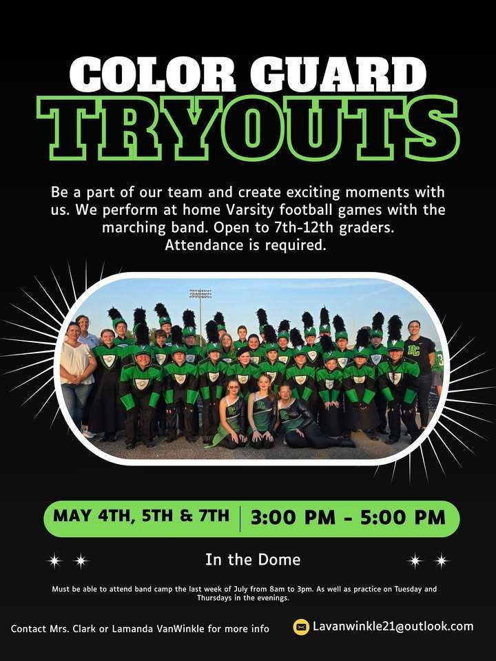 Color Guard try-outs. 