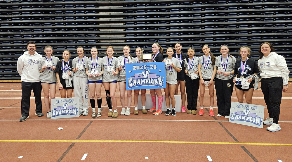 Varsity girls' indoor track and field team