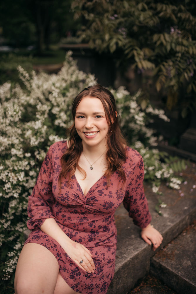 A female high school senior.