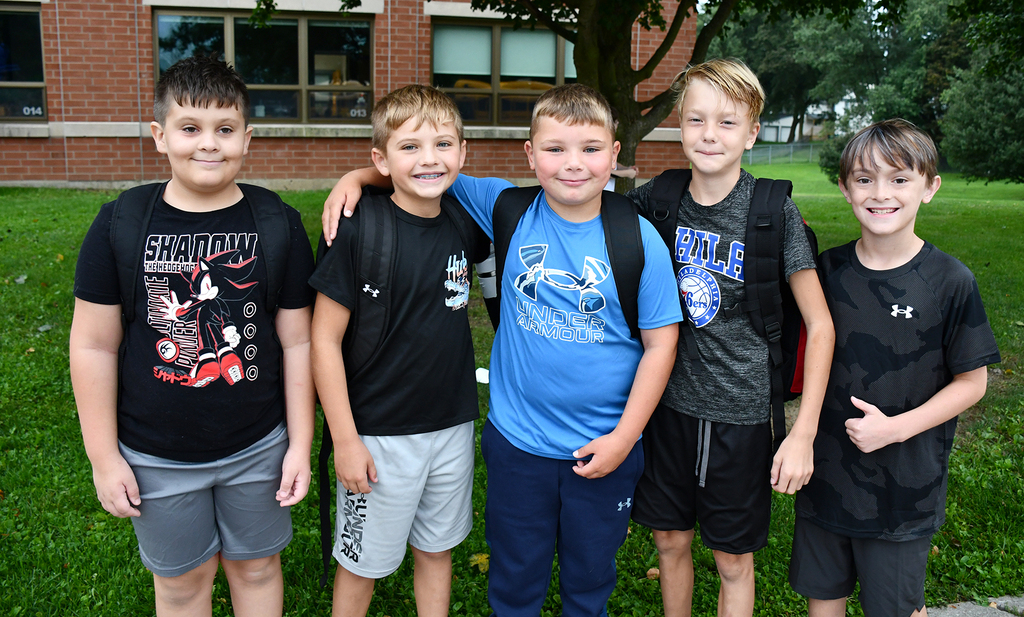 Five elementary boys. 