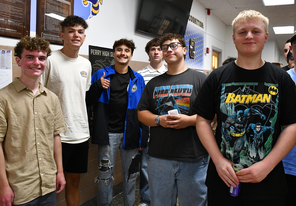 A group of high school boys. 