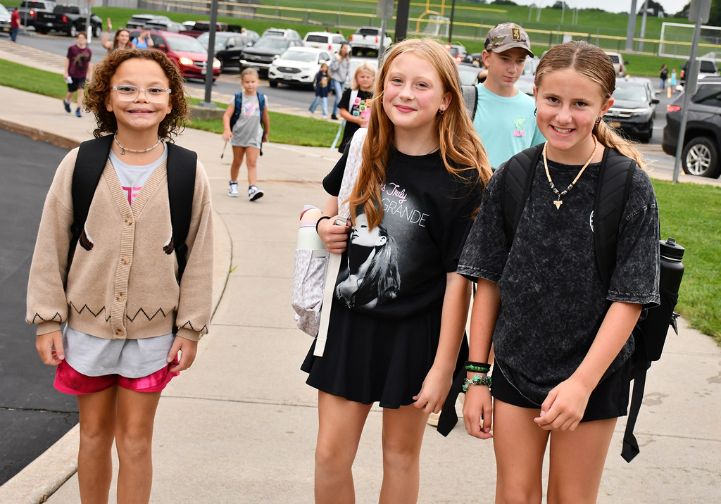Three elementary girls. 