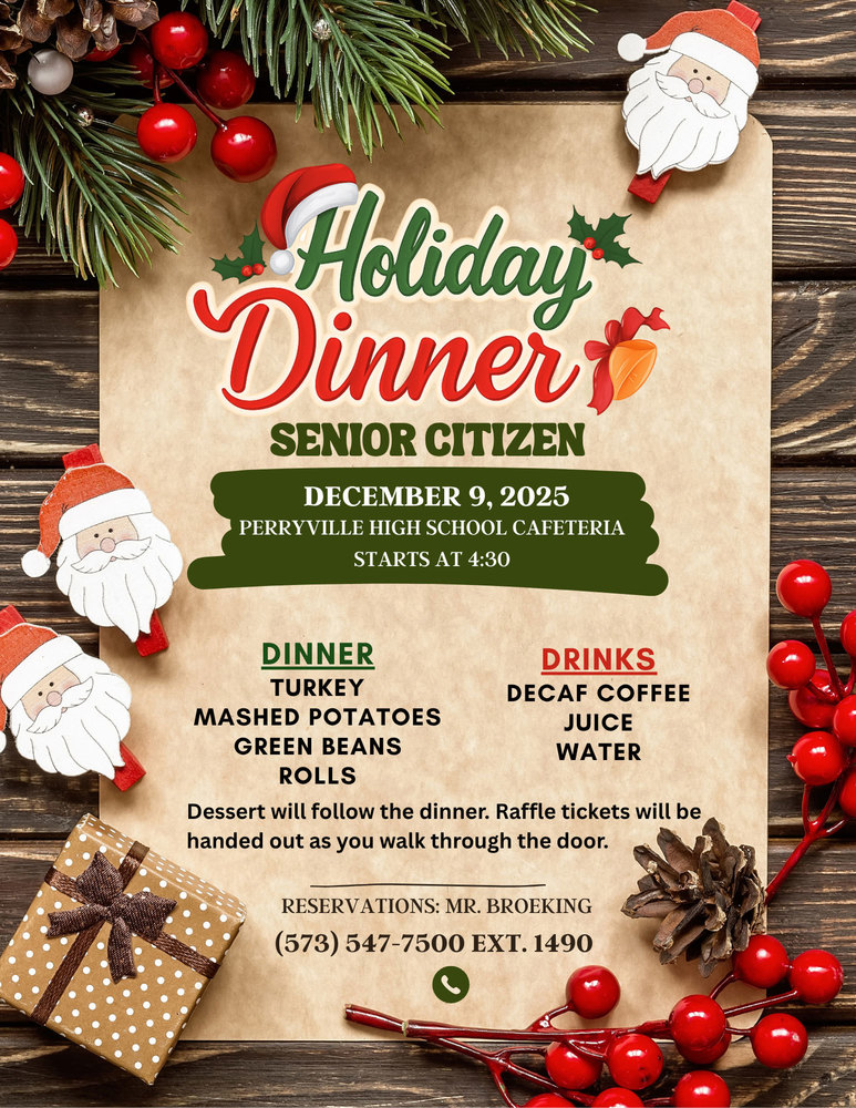Flyer for 2025 Senior Citizen Holiday Dinner