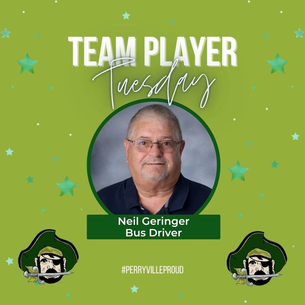 A "Team Player Tuesday" graphic with Neil Geringer's head shot.