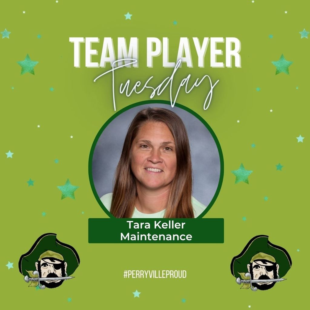 A "Team Player Tuesday" graphic with Tara Keller's head shot.