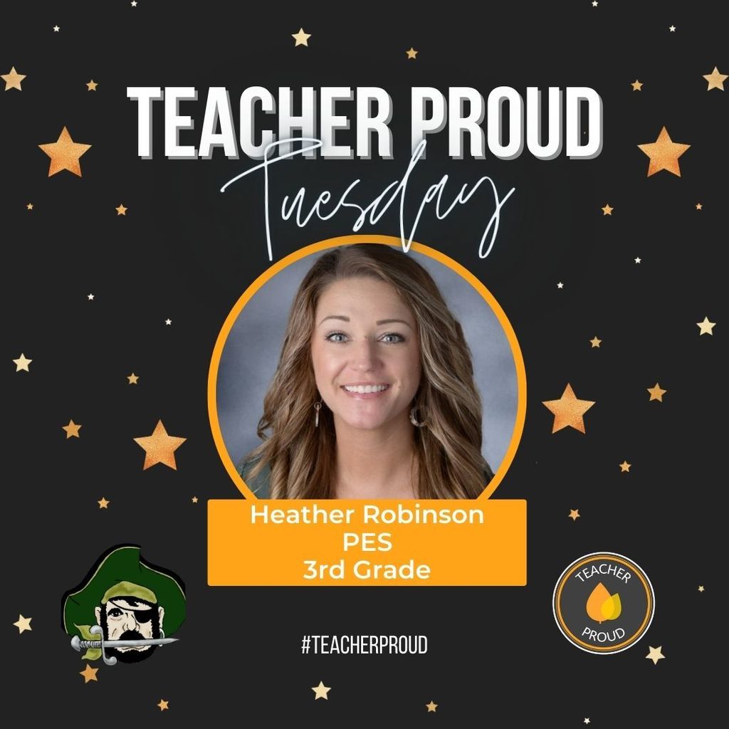 Teacher Proud Tuesday graphic for Heather Robinson