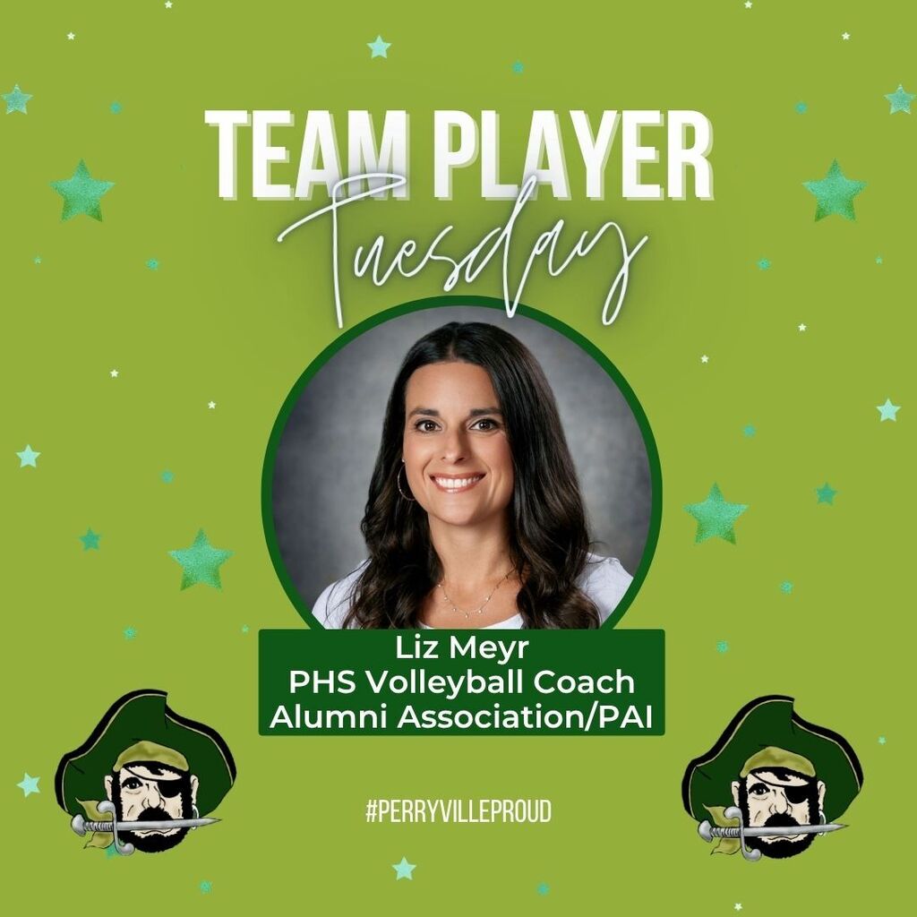 Team Player Tuesday Graphic for Liz Meyr, PHS Volleyball Coach