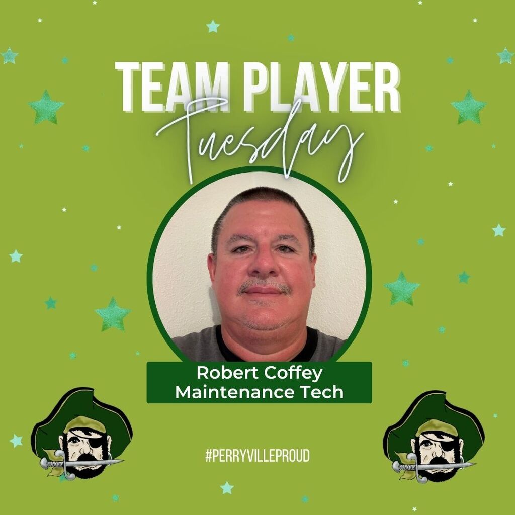 Team Player Tuesday Graphic for Robert Coffey, Maintenance Tech