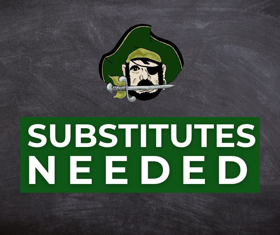 Graphic that says "Substitutes Needed"