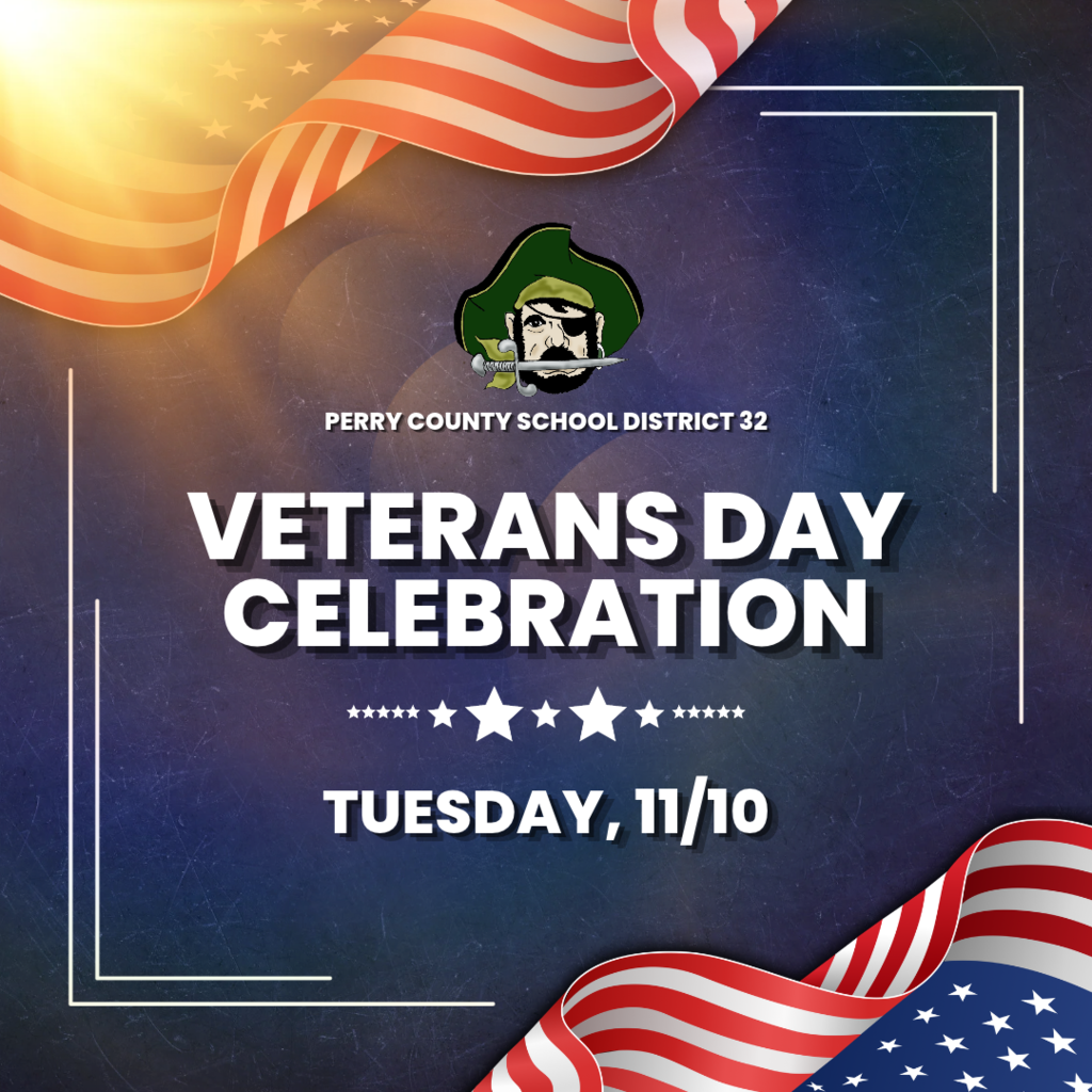 Graphic that says "Veterans Day Celebration Tuesday, 11/10"