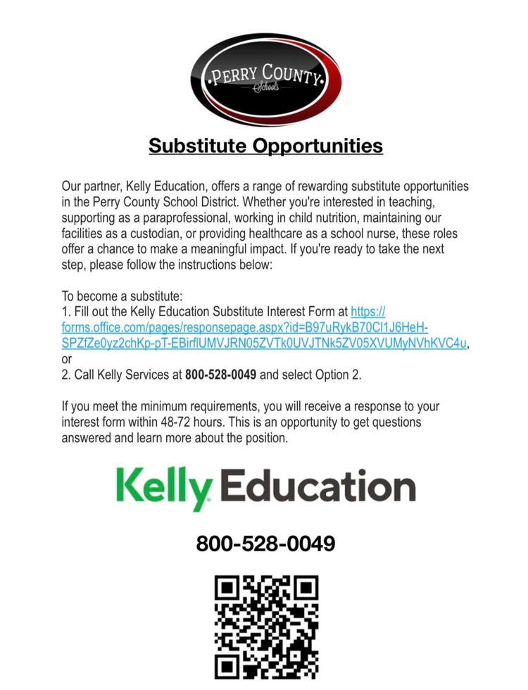 Perry County Substitute Opportunities 
