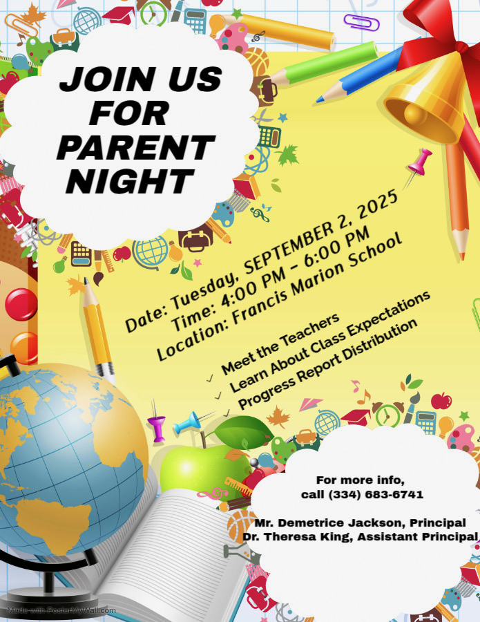 parent night at Francis Marion sept 2