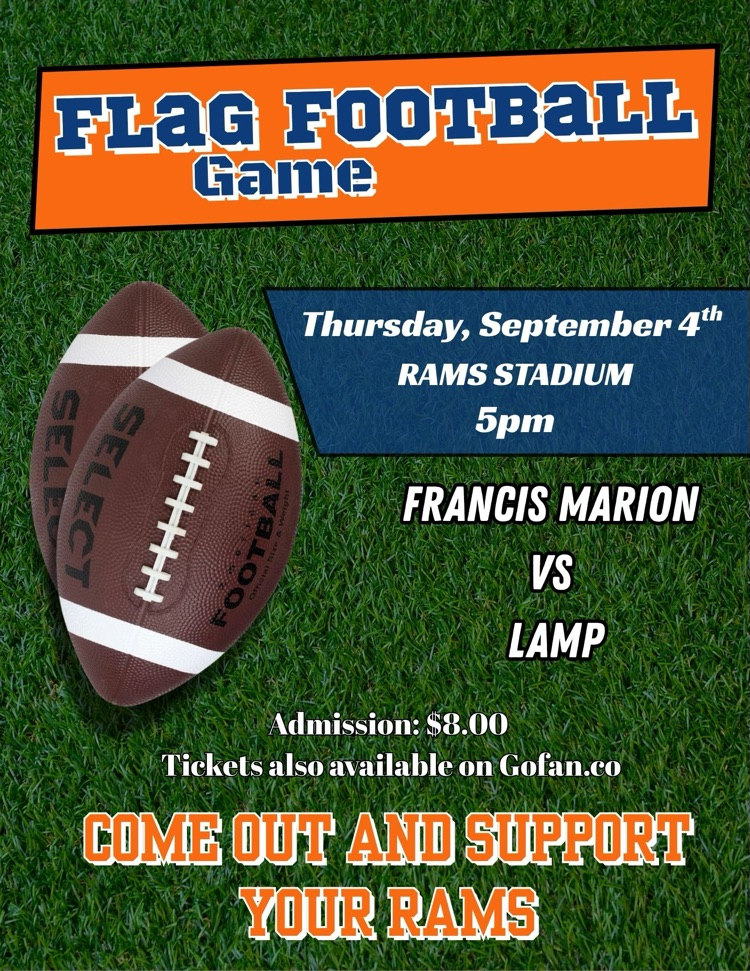 Francis Marion Flag Football Flyer