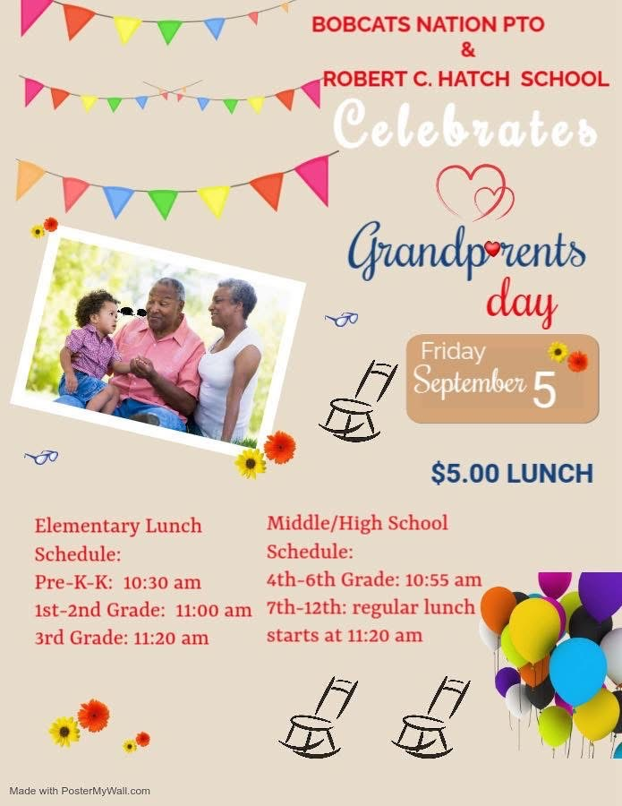 RC Hatch will celebrate Grandparent’s Day on Friday Sept 5 Flyer