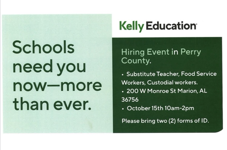 Kelly Education Hiring Event in Perry Co