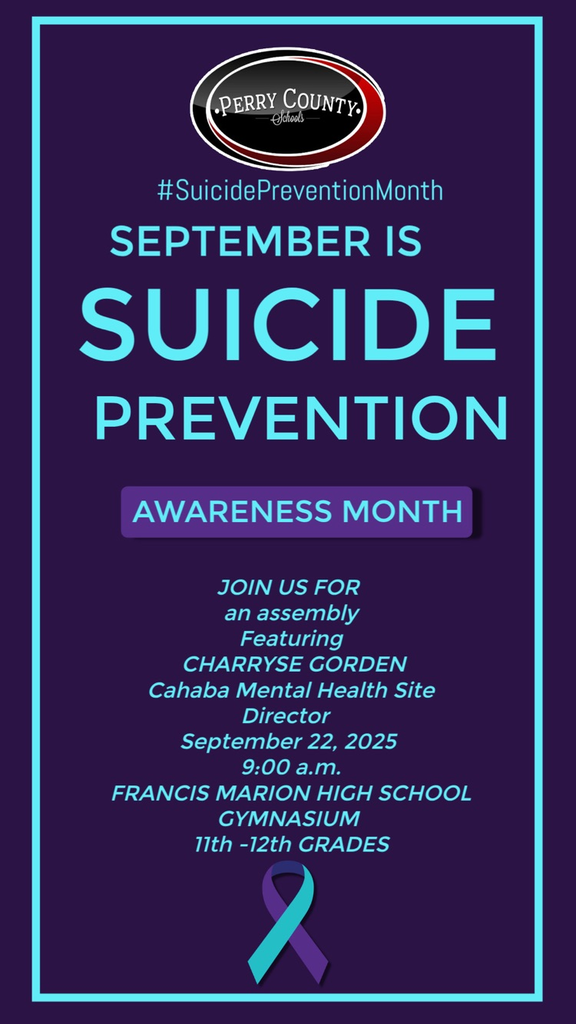 Francis Marion suicide prevention Flyer for September 22