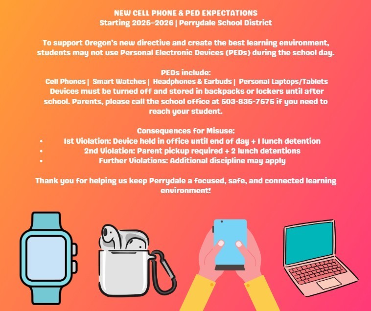 Cell phone policy flyer