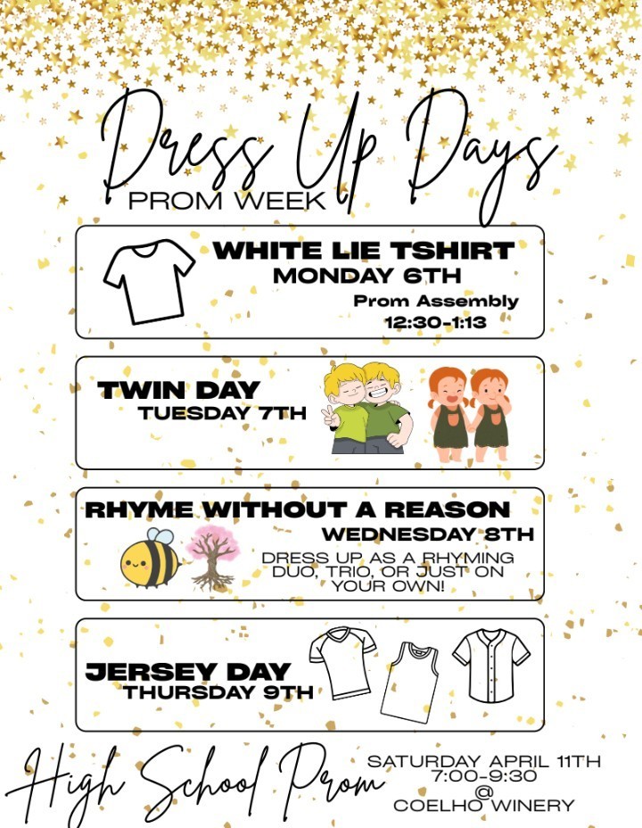 Dress Up Week flyer