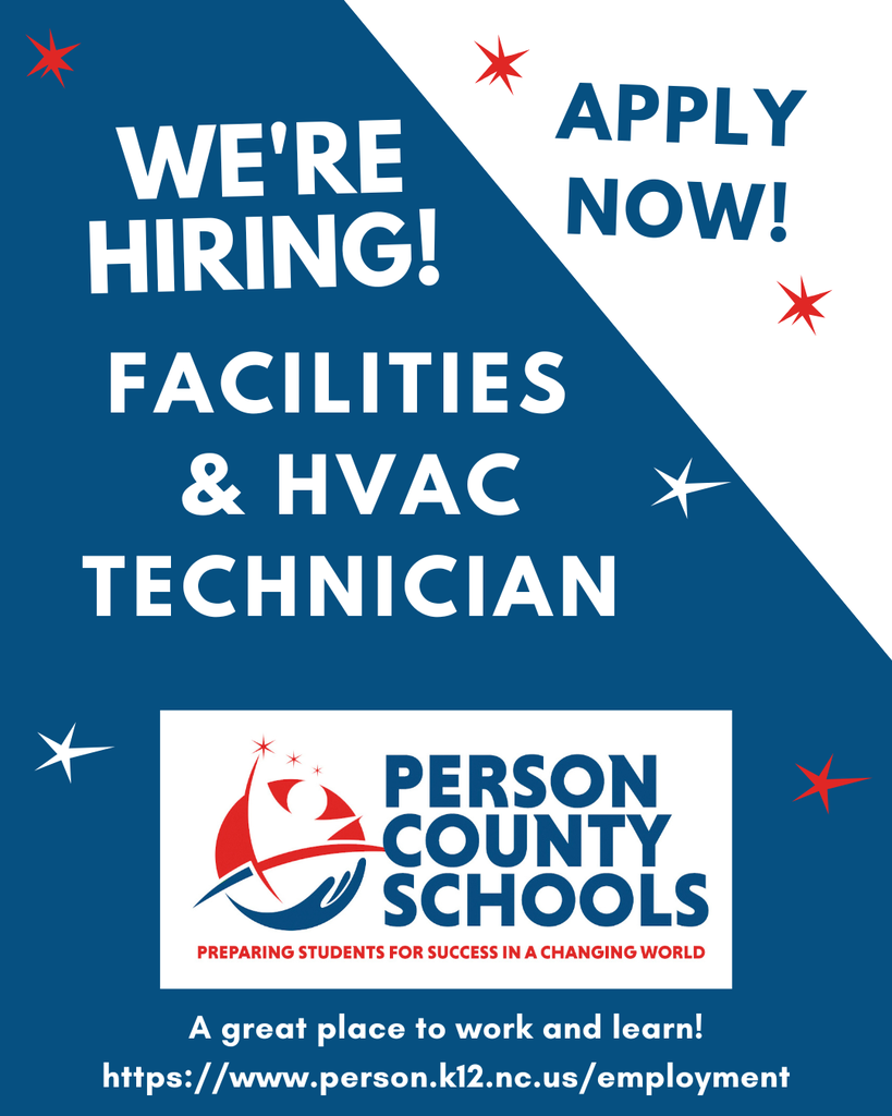 Image that says that we are hiring a Facilities and HVAC Technician