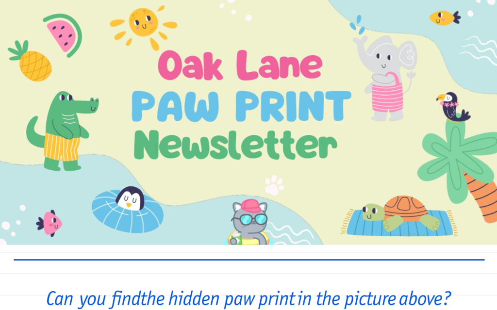 Oak Lane Newsletter 