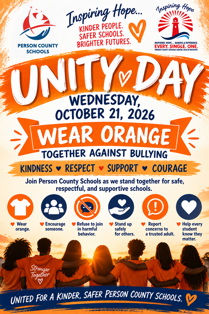 Flyer for "Wear Orange" for Unity Day