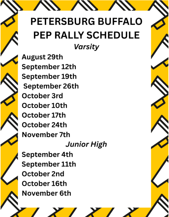 2025-26 Pep Rally Schedule
