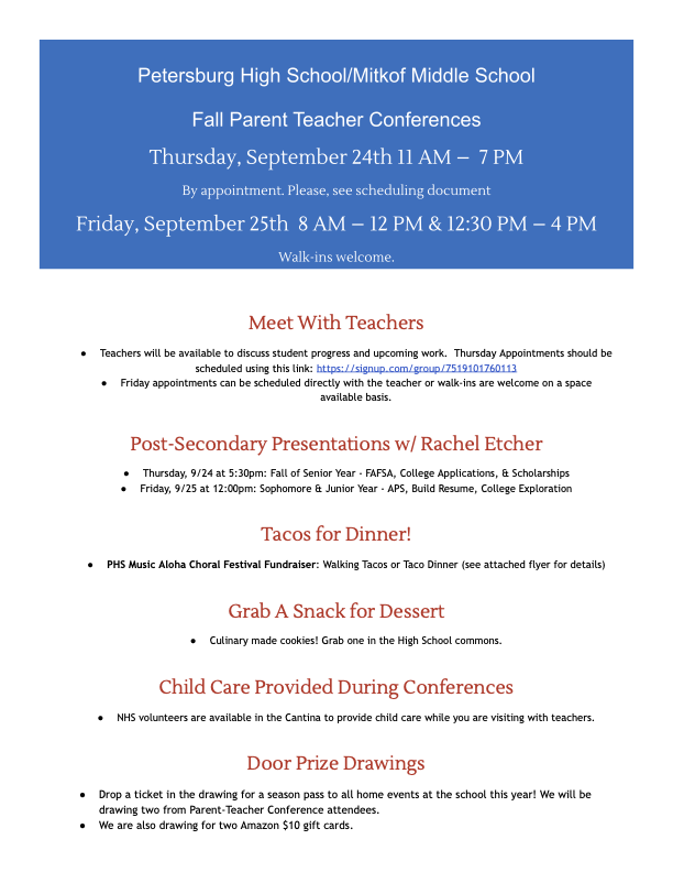 Parent Teacher Conferences