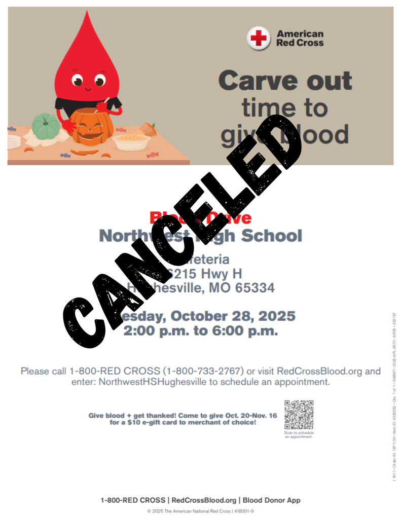 Blood Drive Canceled