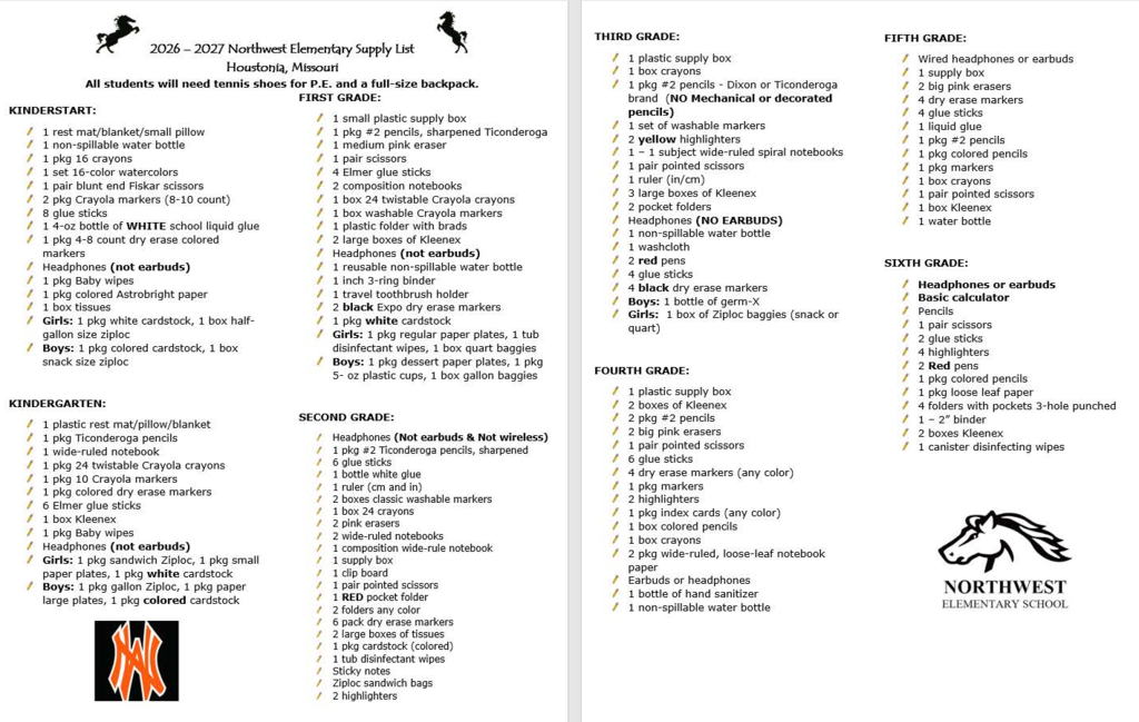 School Supply List 26-27