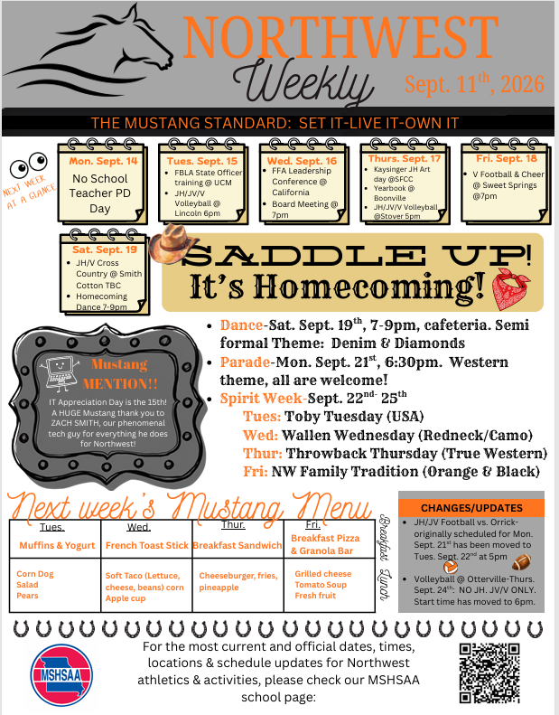 corrected menu weekly