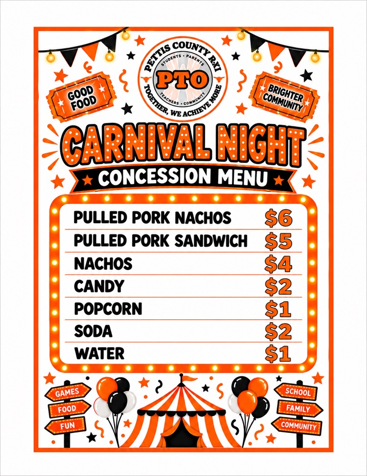 concession menu and prices