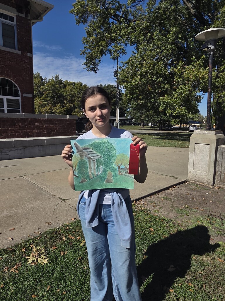 Anastasia Mihov 2nd place winner in the chalk pastel category