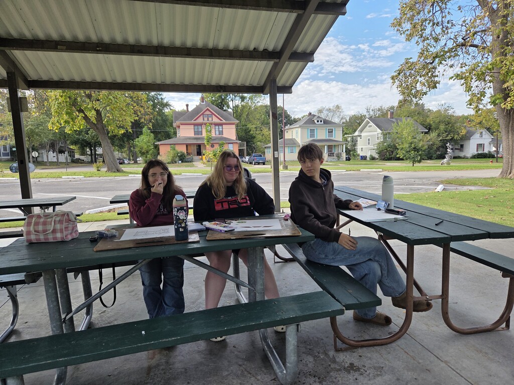 Northwest students hard at work creating art.