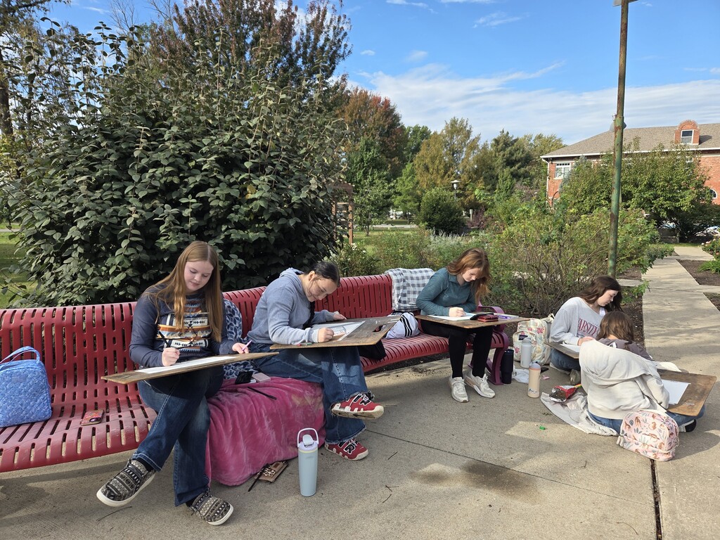 Northwest students hard at work creating art.