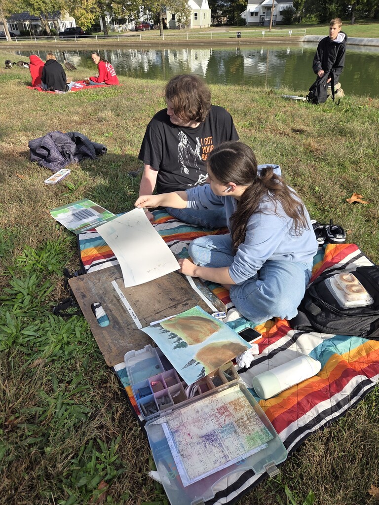 Northwest students hard at work creating art.