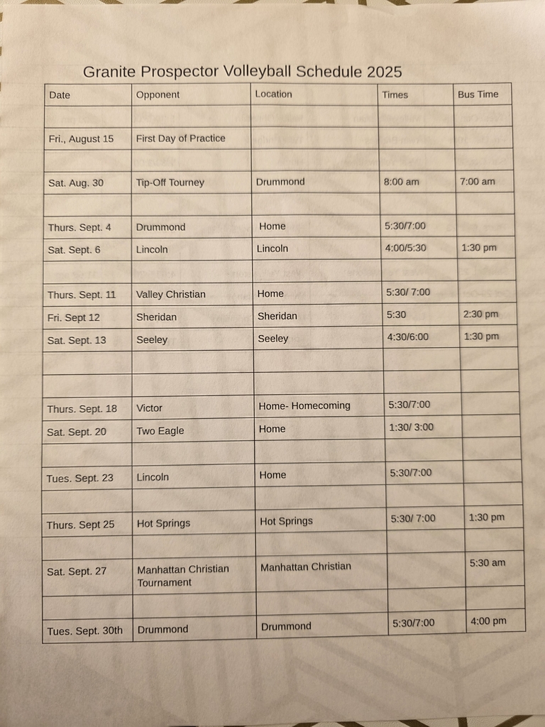 Granite High School Volleyball