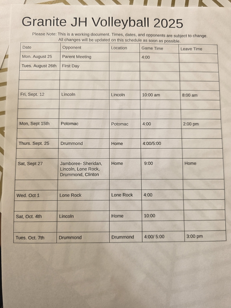 Junior High Volleyball