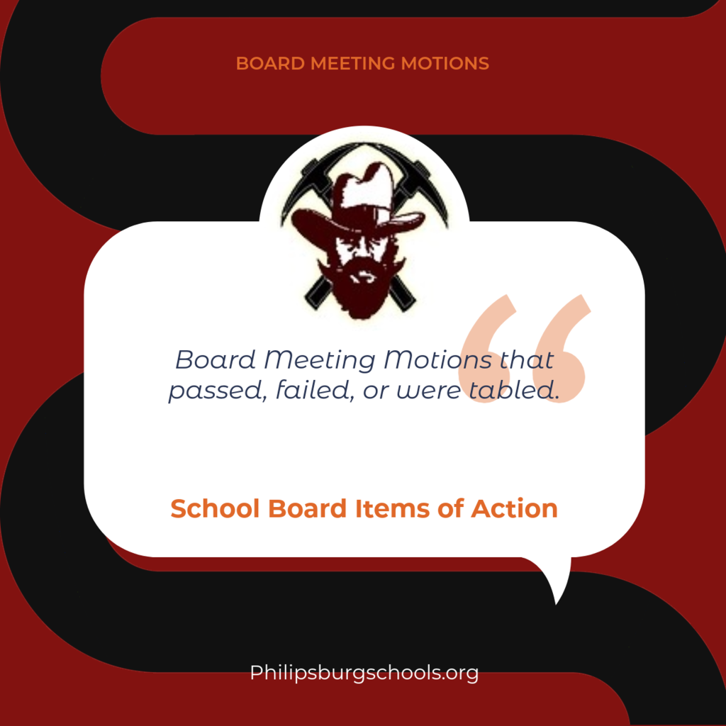 Board Meeting Motions March 10, 2026