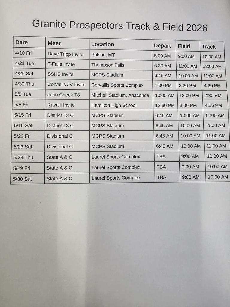 Track Schedule