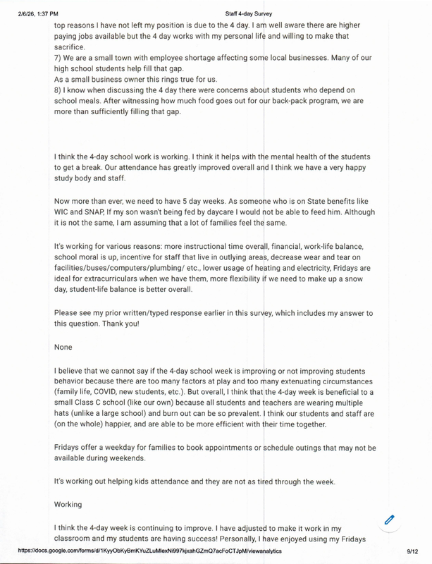 Staff 4-day survey p 9