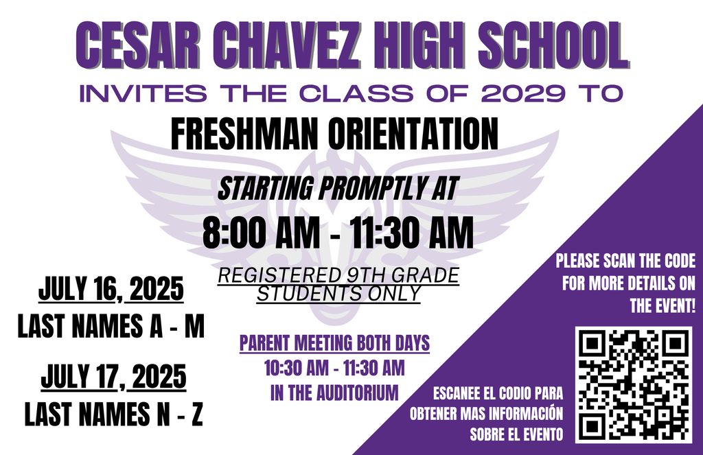 Freshman Orientation flyer 2025