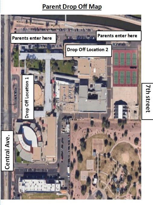 Central High School's map with some information