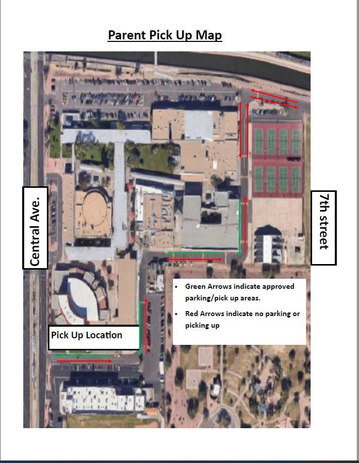 Central High School's map with some information