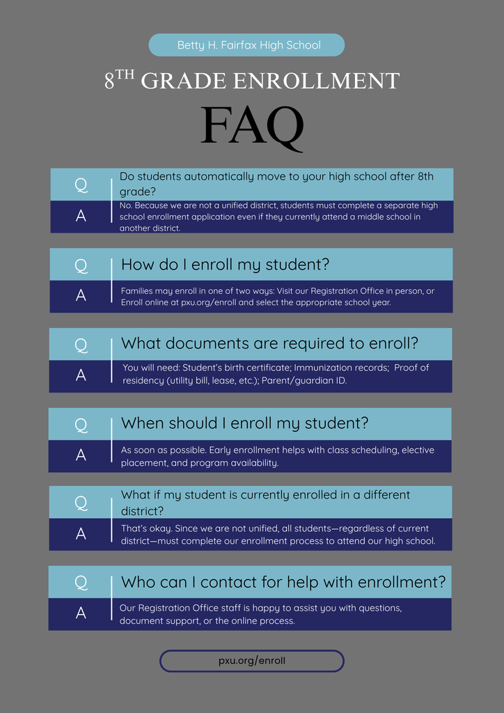 Enrollment FAQ's